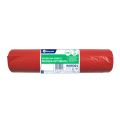 Worki na odpady medyczne MERIDA OPTIMUM, 70 x 110 cm, pojemność 120 l, rolka 50 szt., CZERWONE, LDPE